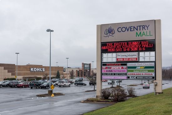 Coventry Mall in Pottstown PA Sign