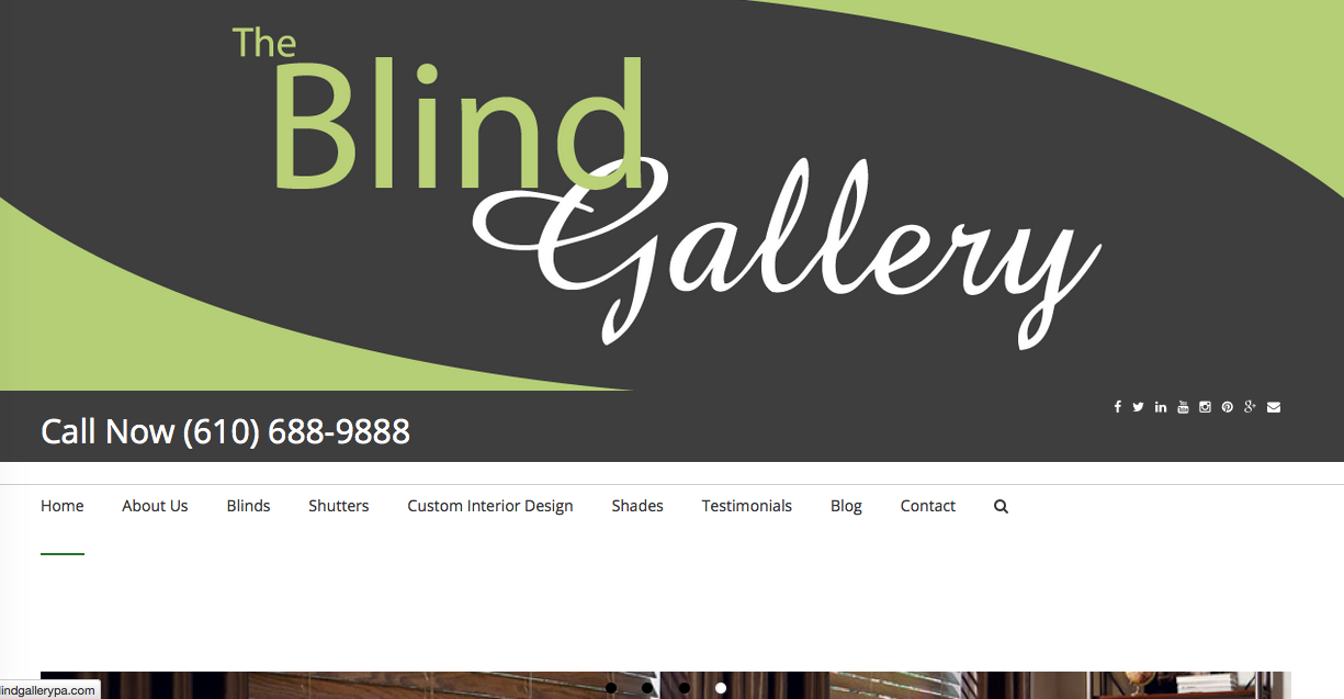 The Blind Gallery Wordpress Website Design