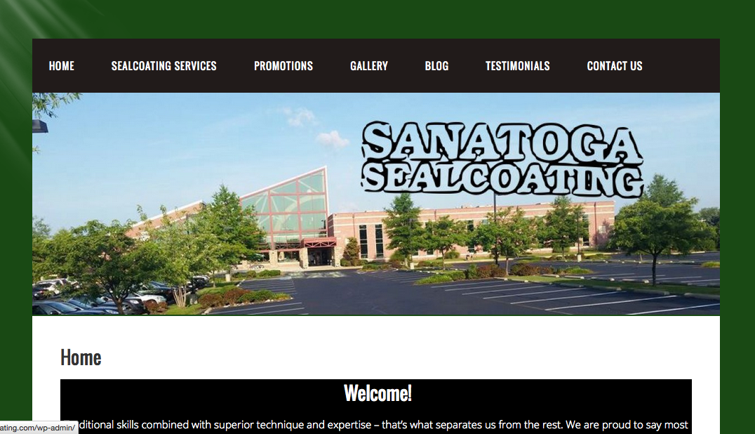 Sanatoga Sealcoating Wordpress Website Design